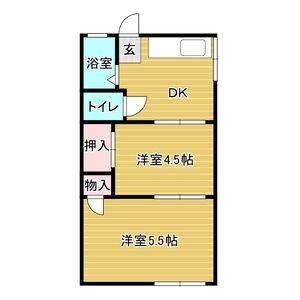 2DK 間取り図