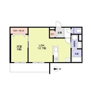 1LDK 間取り図
