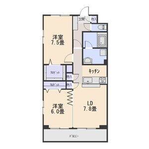 2LDK 間取り図