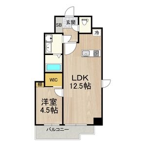 1LDK 間取り図