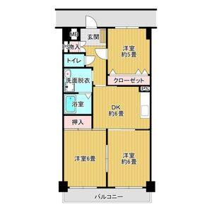 3DK 間取り図