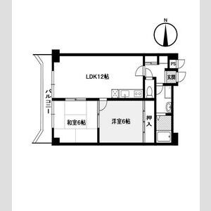 2LDK 間取り図