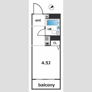 ワンルーム 間取り図