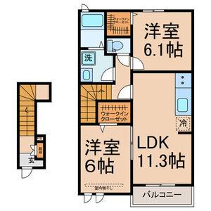 2LDK 間取り図