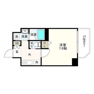 1K 間取り図