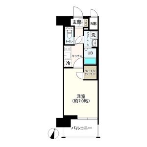 1K 間取り図