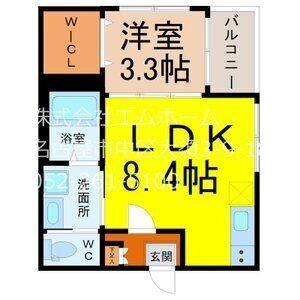 1LDK 間取り図