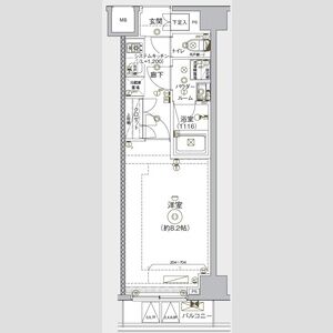 1K 間取り図
