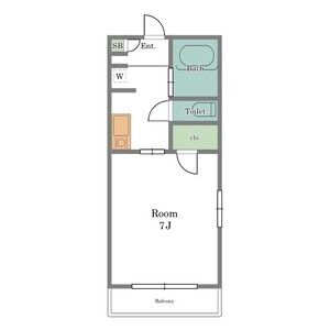 1K 間取り図