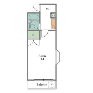 1K 間取り図