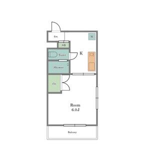 1K 間取り図