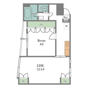 1LDK 間取り図