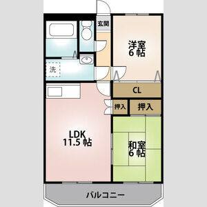 2LDK 間取り図