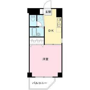1DK 間取り図