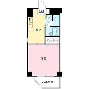 1DK 間取り図