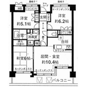 3LDK 間取り図