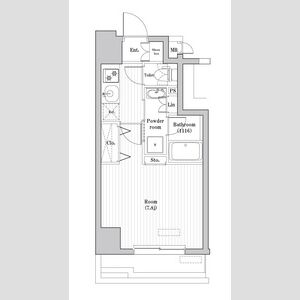 1K 間取り図