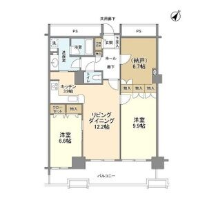 2LDK 間取り図
