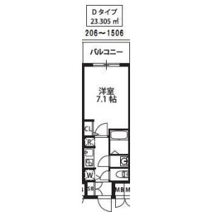 1K 間取り図