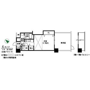 1K 間取り図