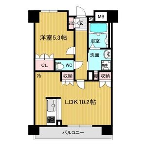 1LDK 間取り図