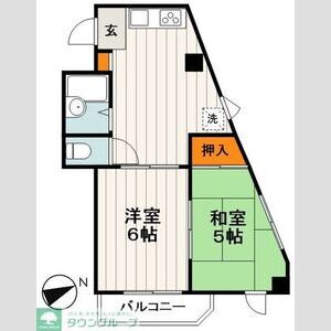 2DK 間取り図