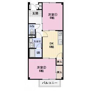 2DK 間取り図