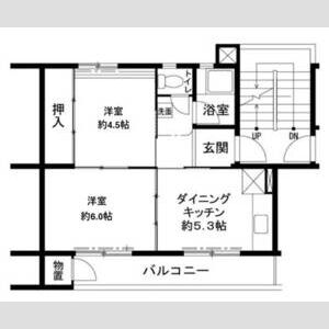 2DK 間取り図