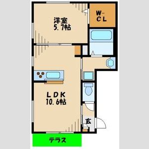 1LDK 間取り図