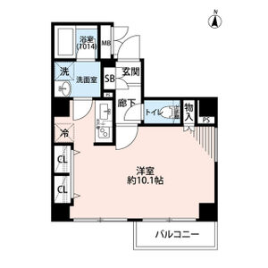 1K 間取り図