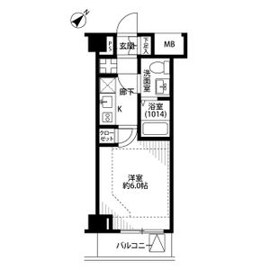 1K 間取り図