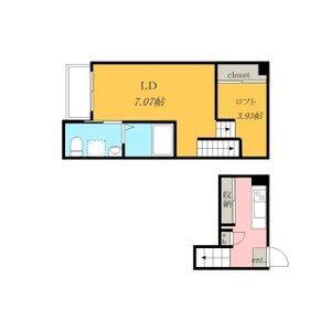 1K 間取り図