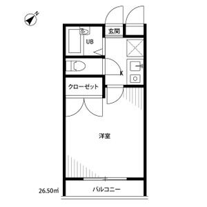 1K 間取り図