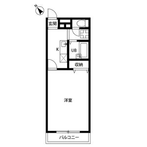 1K 間取り図