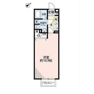 1K 間取り図