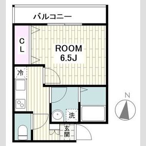 1K 間取り図