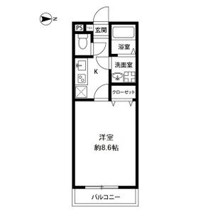 1K 間取り図