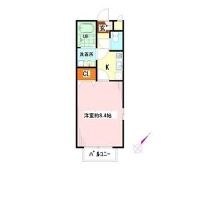 1K 間取り図