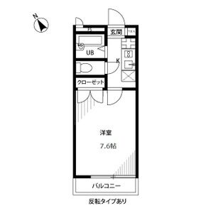 1K 間取り図