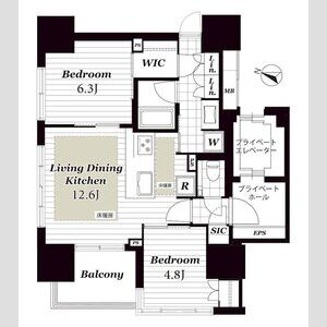 2LDK 間取り図