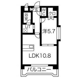 1LDK 間取り図
