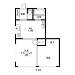 2DK 間取り図