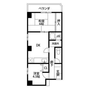 2DK 間取り図