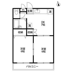 2DK 間取り図