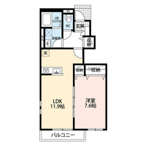 1LDK 間取り図