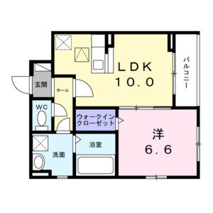 1LDK 間取り図
