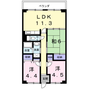 3LDK 間取り図