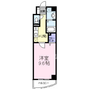 1K 間取り図
