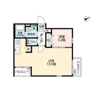 1LDK 間取り図
