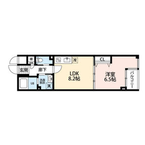 1LDK 間取り図